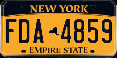 NY license plate FDA4859