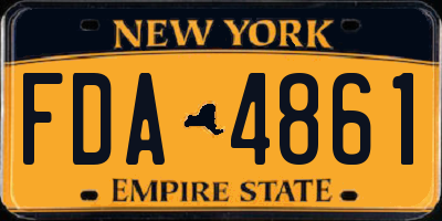 NY license plate FDA4861