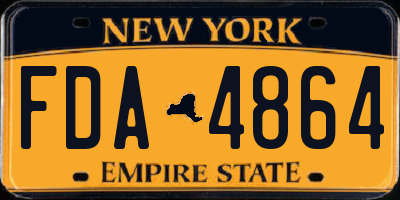 NY license plate FDA4864