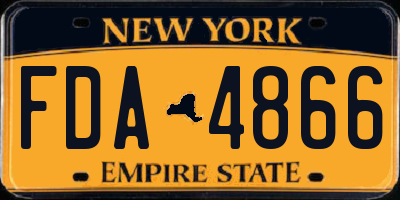 NY license plate FDA4866