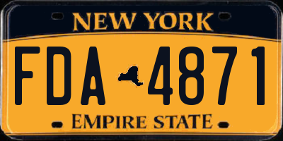 NY license plate FDA4871