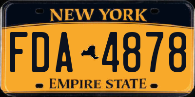NY license plate FDA4878