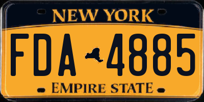 NY license plate FDA4885