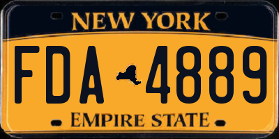 NY license plate FDA4889