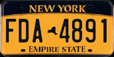 NY license plate FDA4891