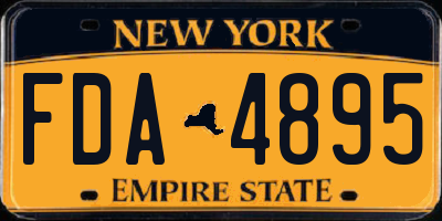 NY license plate FDA4895