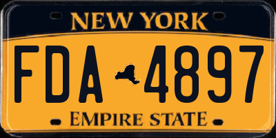 NY license plate FDA4897