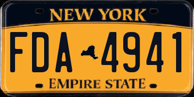 NY license plate FDA4941