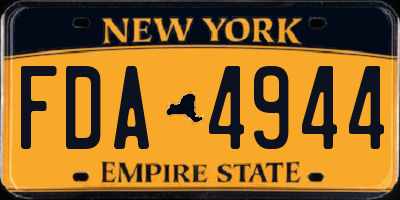 NY license plate FDA4944