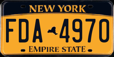 NY license plate FDA4970