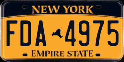 NY license plate FDA4975