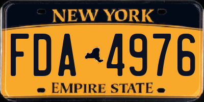 NY license plate FDA4976