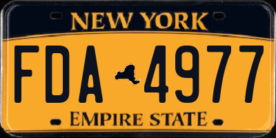 NY license plate FDA4977