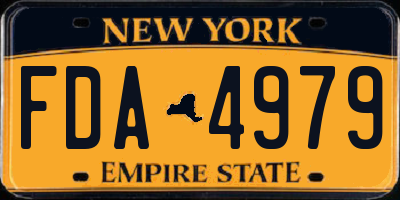 NY license plate FDA4979