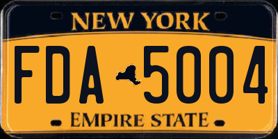 NY license plate FDA5004