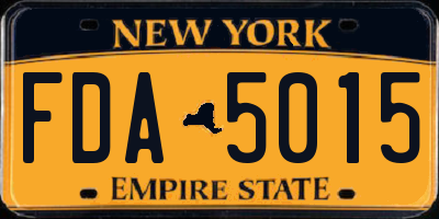 NY license plate FDA5015