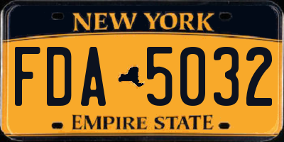 NY license plate FDA5032
