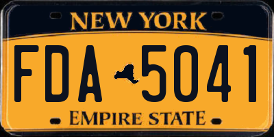 NY license plate FDA5041
