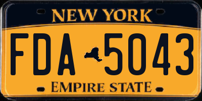 NY license plate FDA5043