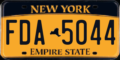 NY license plate FDA5044
