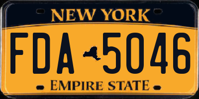 NY license plate FDA5046