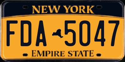 NY license plate FDA5047