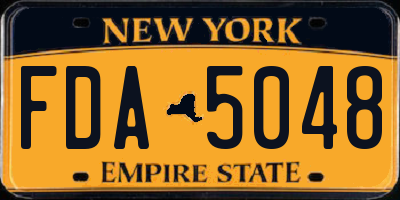 NY license plate FDA5048