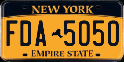 NY license plate FDA5050