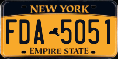 NY license plate FDA5051