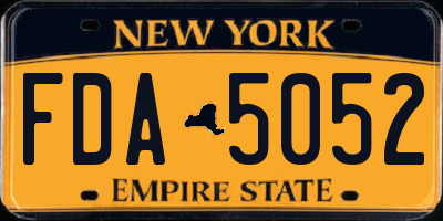 NY license plate FDA5052