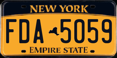 NY license plate FDA5059