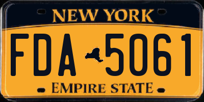 NY license plate FDA5061