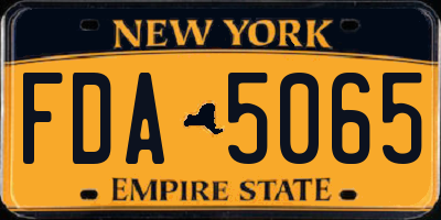 NY license plate FDA5065