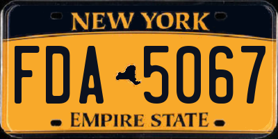 NY license plate FDA5067