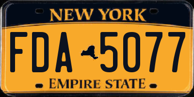 NY license plate FDA5077