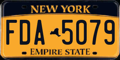 NY license plate FDA5079