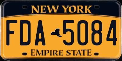 NY license plate FDA5084