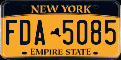 NY license plate FDA5085