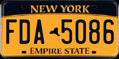 NY license plate FDA5086