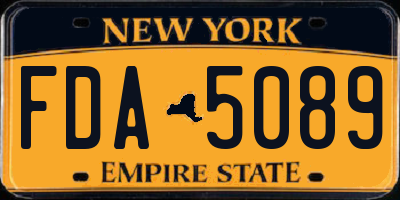 NY license plate FDA5089