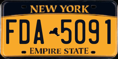 NY license plate FDA5091