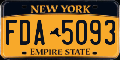 NY license plate FDA5093
