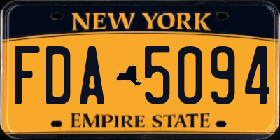 NY license plate FDA5094