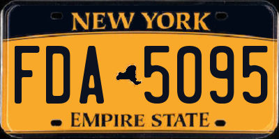 NY license plate FDA5095