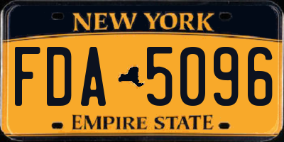 NY license plate FDA5096