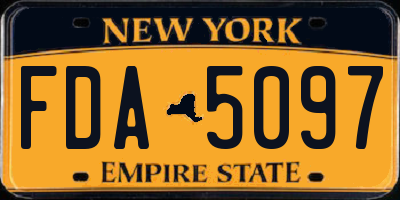 NY license plate FDA5097