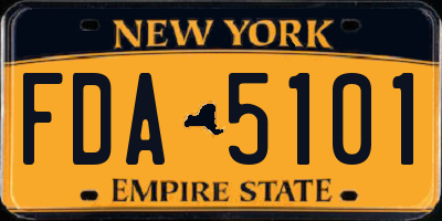 NY license plate FDA5101
