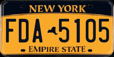 NY license plate FDA5105