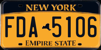 NY license plate FDA5106