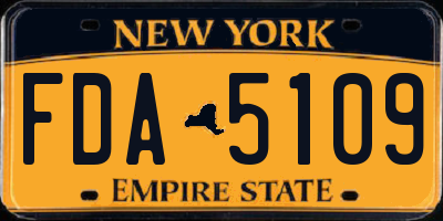 NY license plate FDA5109